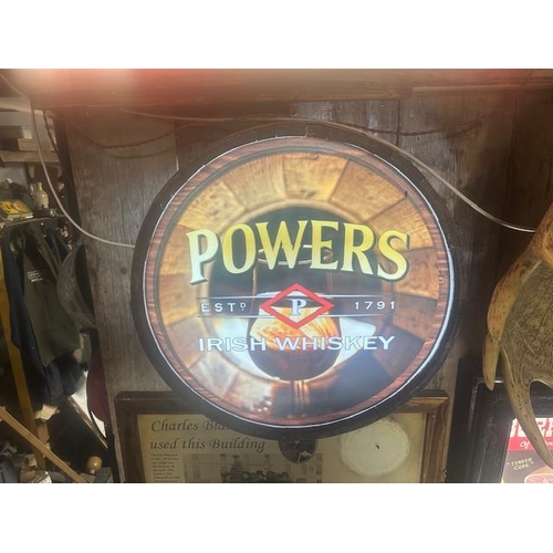 315A - Powers whiskey illuminated barrell end