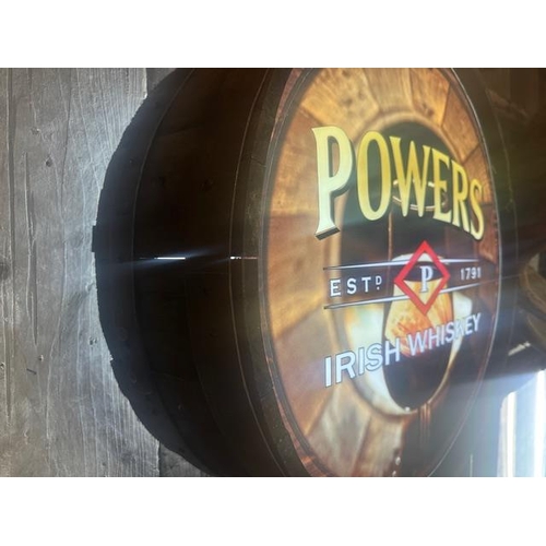 315A - Powers whiskey illuminated barrell end