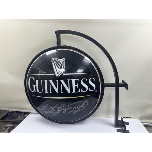 460A - Original Guinness double sided illuminated blow moulded with frame