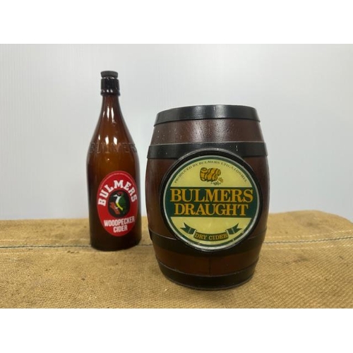 585A - Bulmers original counter mount with embossed cider flagon