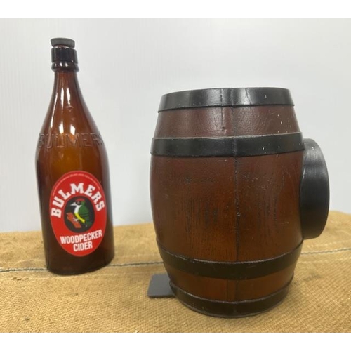 585A - Bulmers original counter mount with embossed cider flagon