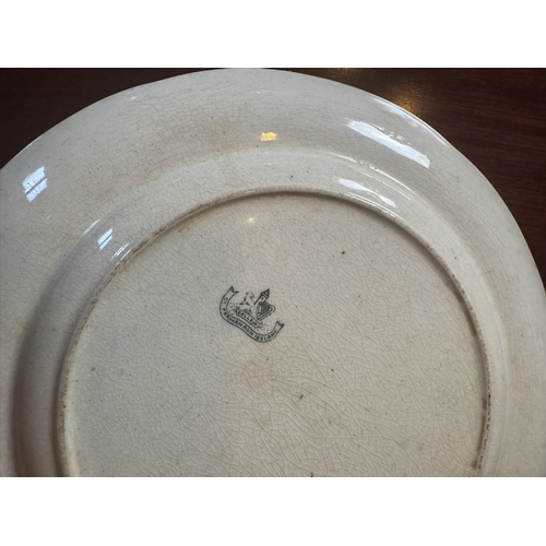 406 - Two 2nd. Period Belleek dinner plates. {25 cm Dia.}.