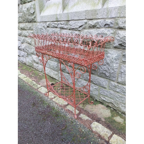 42 - Early 20th C. Wirework planter. {92 cm H x 104 cm W x 42 cm D}.