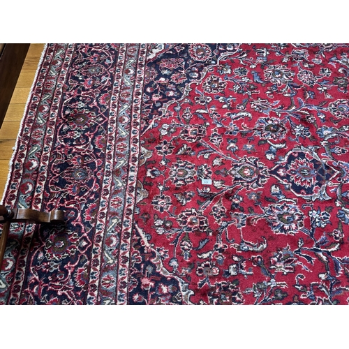 425 - Sarouk Persian carpet square.{289 cm H x 360 cm W}.