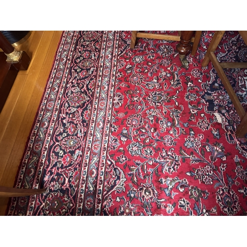 425 - Sarouk Persian carpet square.{289 cm H x 360 cm W}.