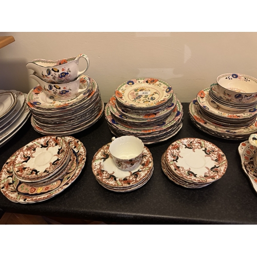 435 - Miscellaneous lot of bone china dinnerware including Masons and another.