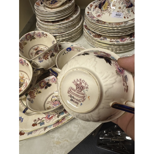 469 - Fifty piece Masons dinner service.