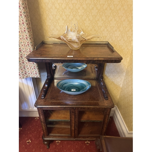 493 - 19th C. Burr walnut and satinwood inlaid music cabinet with mirrored back. {104 cm H x 66 cm W x 63 ... 