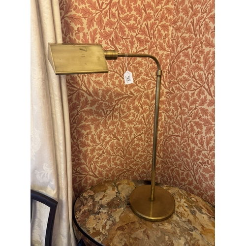 703 - 20th. C. brass angle poise table lamp. { 83cm H X 52cm W }.