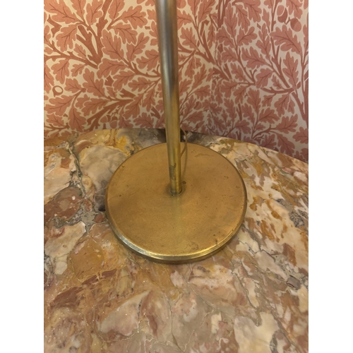 703 - 20th. C. brass angle poise table lamp. { 83cm H X 52cm W }.