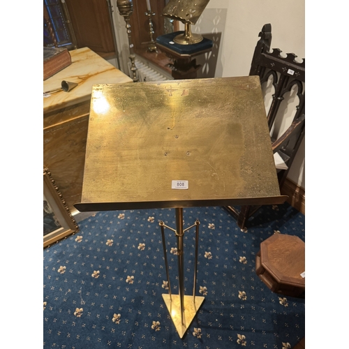 808 - 19th. C. adjustable brass Lectern. { 125cm H X 36cm W }