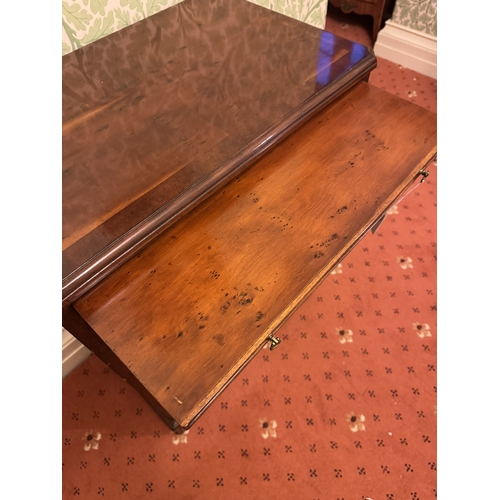 859 - Early 20th. C. mahogany chest, the brushing slide above four graduated long drawers, raised on brack... 