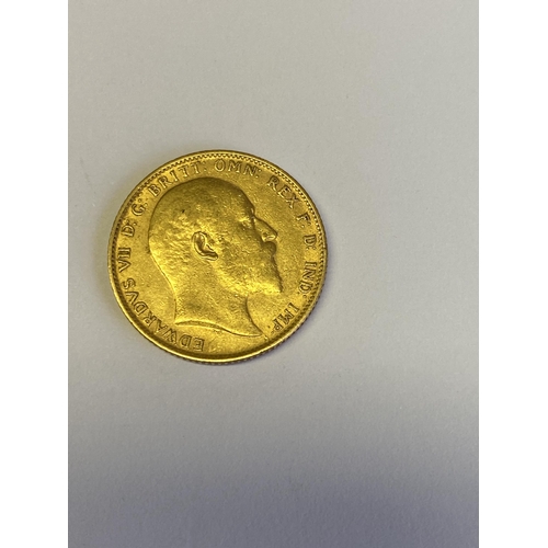 874 - Edward VII. Gold sovereign. 1902.