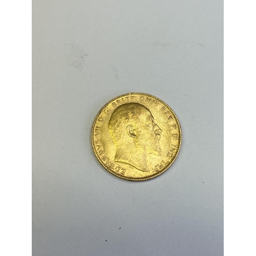 905 - Edward VII. Gold sovereign.  1907