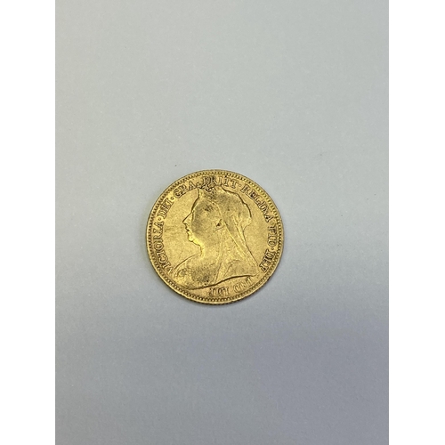 937 - Queen Victoria Gold half sovereign. 1900.