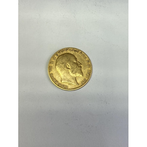 957 - Edward VII. Gold half sovereign. 1902.