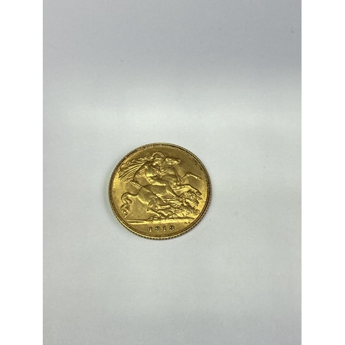 963 - George V. Gold half sovereign. 1913.