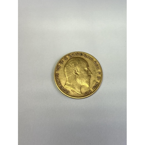 964 - Edward VII. Gold half sovereign. 1905.