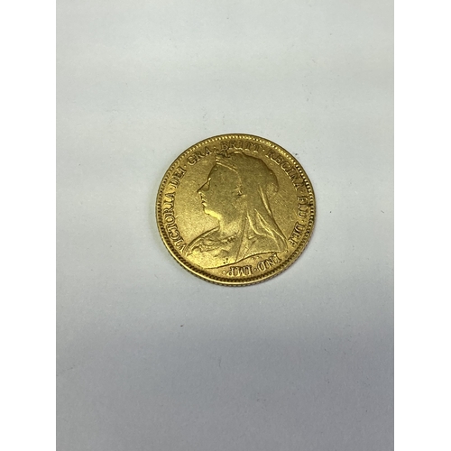 966 - Queen Victoria Gold half sovereign. 1898.