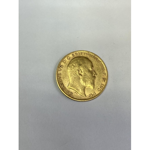 968 - Edward VII. Gold half sovereign. 1907.