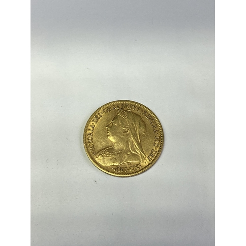 969 - Queen Victoria Gold half sovereign. 1900.