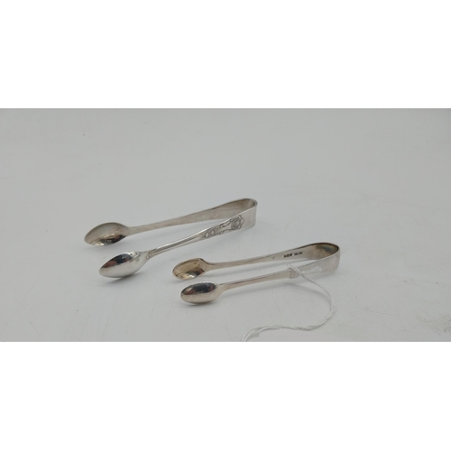 1012 - English silver sugar tongs. Hallmarked in Sheffield. 1903 - 04. Maker: Joseph Rodgers & Sons { subse... 