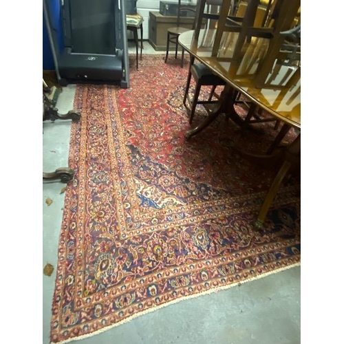 1115 - Good quality hand knotted carpet square { 373cm L X 284cm W }.