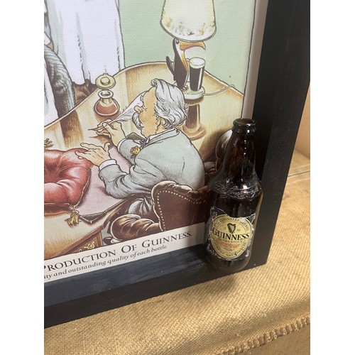 295A - Collage panel of the Gentle Art of making Guinness; Arthur signing bottles on canvas {80cm H x 60cm ... 