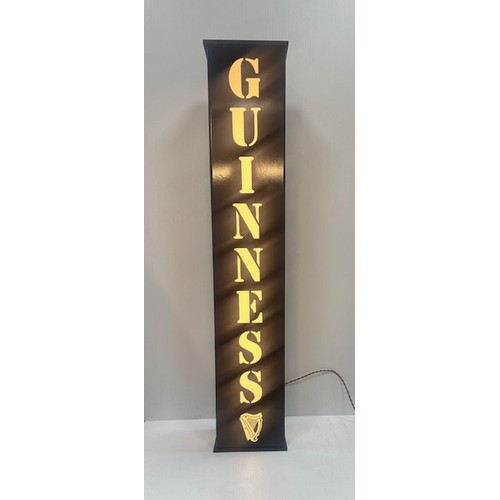 405A - Guinness tower wooden light box - single sided {120cm H x 25cm W x25cm D}