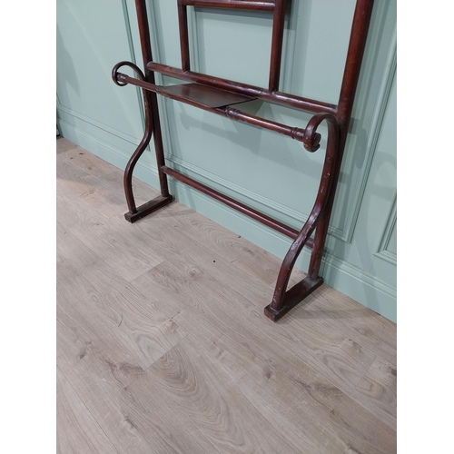 456a - French bentwood hall stand with mirrored back. { 195cm H X 100cm W X 30cm D } NOT AVAILABLE TO VIEW ... 