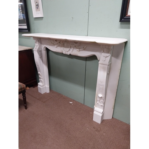 534 - French carved marble fireplace {115cm H x 160cm W x 36cm D} NOT AVAILABLE TO VIEW IN PERSON.