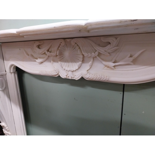 534 - French carved marble fireplace {115cm H x 160cm W x 36cm D} NOT AVAILABLE TO VIEW IN PERSON.