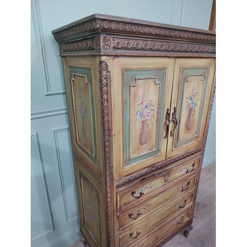 834 - French painted pine cupboard in the Victorian style {166cm H x 92cm W x 53cm D} NOT AVAILABLE TO VIE... 