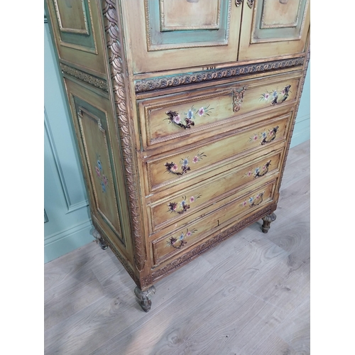 834 - French painted pine cupboard in the Victorian style {166cm H x 92cm W x 53cm D} NOT AVAILABLE TO VIE... 