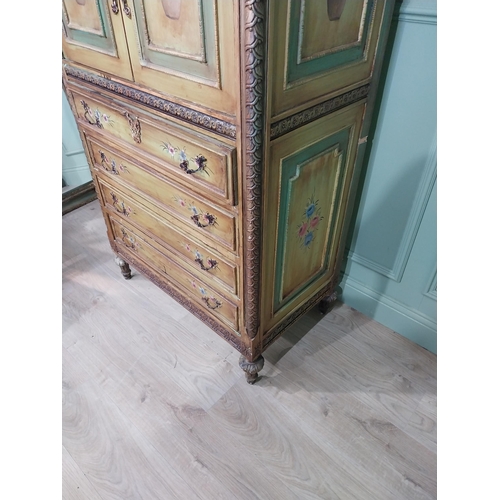 834 - French painted pine cupboard in the Victorian style {166cm H x 92cm W x 53cm D} NOT AVAILABLE TO VIE... 