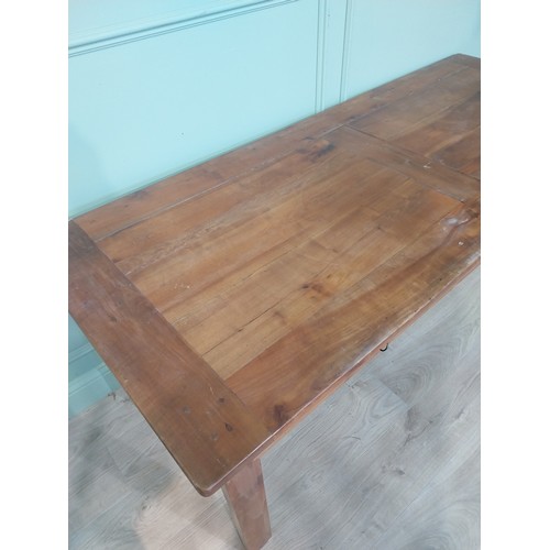 110A - 19th C. Fruitwood kitchen table {73cm H x 182cm W x 74cm D} NOT AVAILABLE TO VIEW IN PERSON.