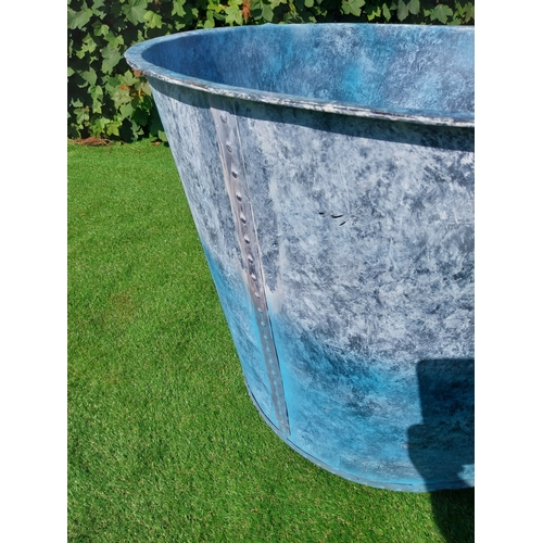 408 - Large wrought iron planter with verdigris copper effect. {76 cm H x 100 cm Dia.}.