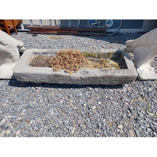 427 - 19th C. Sandstone trough. {20 cm H x 140 cm W x 52 cm D}.