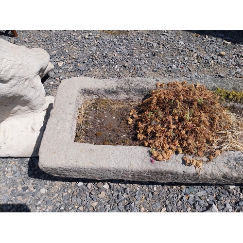 427 - 19th C. Sandstone trough. {20 cm H x 140 cm W x 52 cm D}.