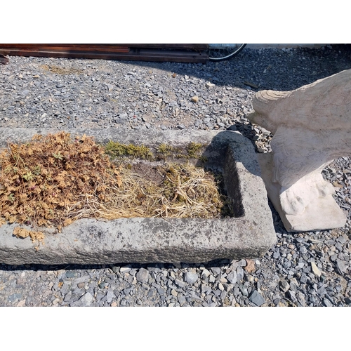 427 - 19th C. Sandstone trough. {20 cm H x 140 cm W x 52 cm D}.