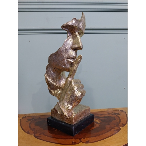 50 - Gilded bronze face 