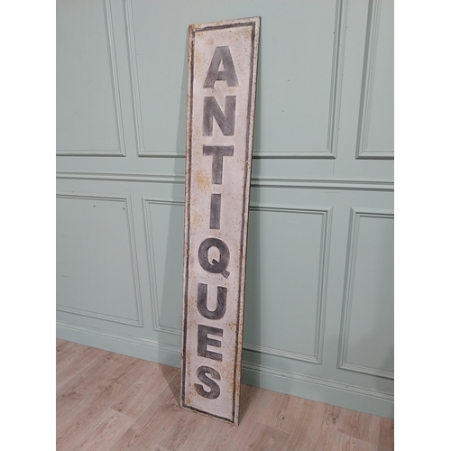 37 - Metal Antiques sign. {191 cm H x 33 cm W}.
