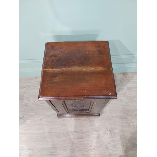 40 - Victorian mahogany coal locker {58cm  H  x 37cm W x 35cm D}.