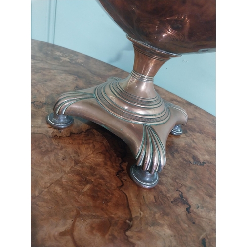 6 - 19th C. Copper and brass samovar. {42 cm H x 34 cm W x 33 cm D}.