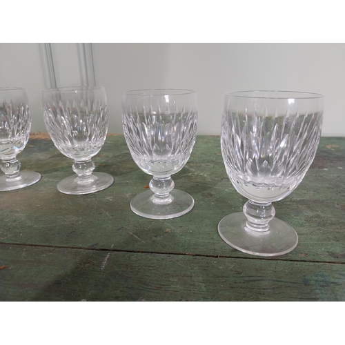 35 - Six Waterford crystal tumblers. {13 cm H x 8 cm Dia.}.
