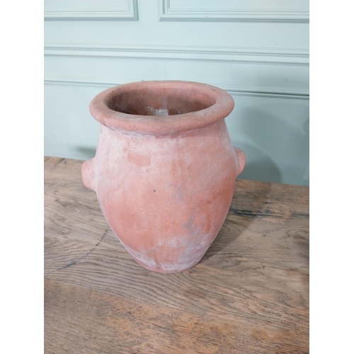5 - Pair of vintage terracotta urns {43 cm H x 40 cm Dia.}