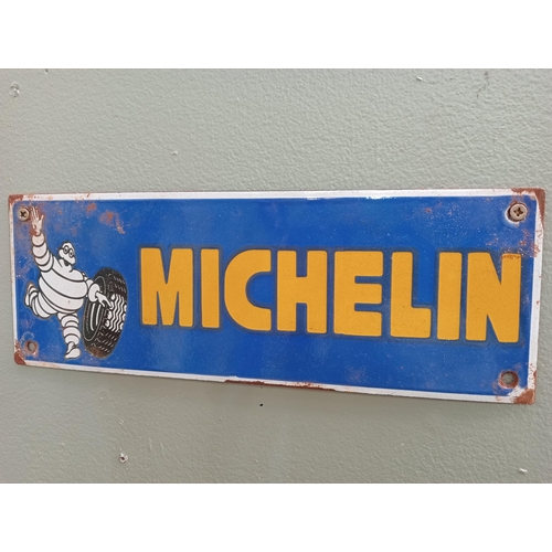 25 - Michelin man enamel sign  (H 11cm x W 30cm ) NOT AVAILABLE TO VIEW IN PERSON