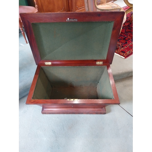 106 - Will. IV. Mahogany sarcophagus shaped wine cooler. { 52cm H X 93cm W X 60cm D  }.