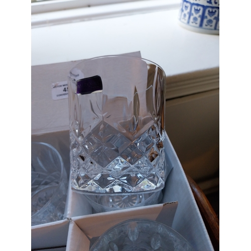 455 - Set of four Waterford Crystal glasses Marquis pattern, in original box.