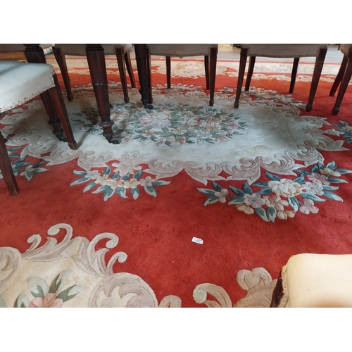 483 - Large decorative carpet square. { 560cm L X 373cm W }.